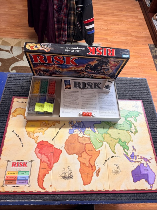 Parker Brothers Other - Parker Brothers Risk Board Game the World Conquest Vintage 1993 Edition